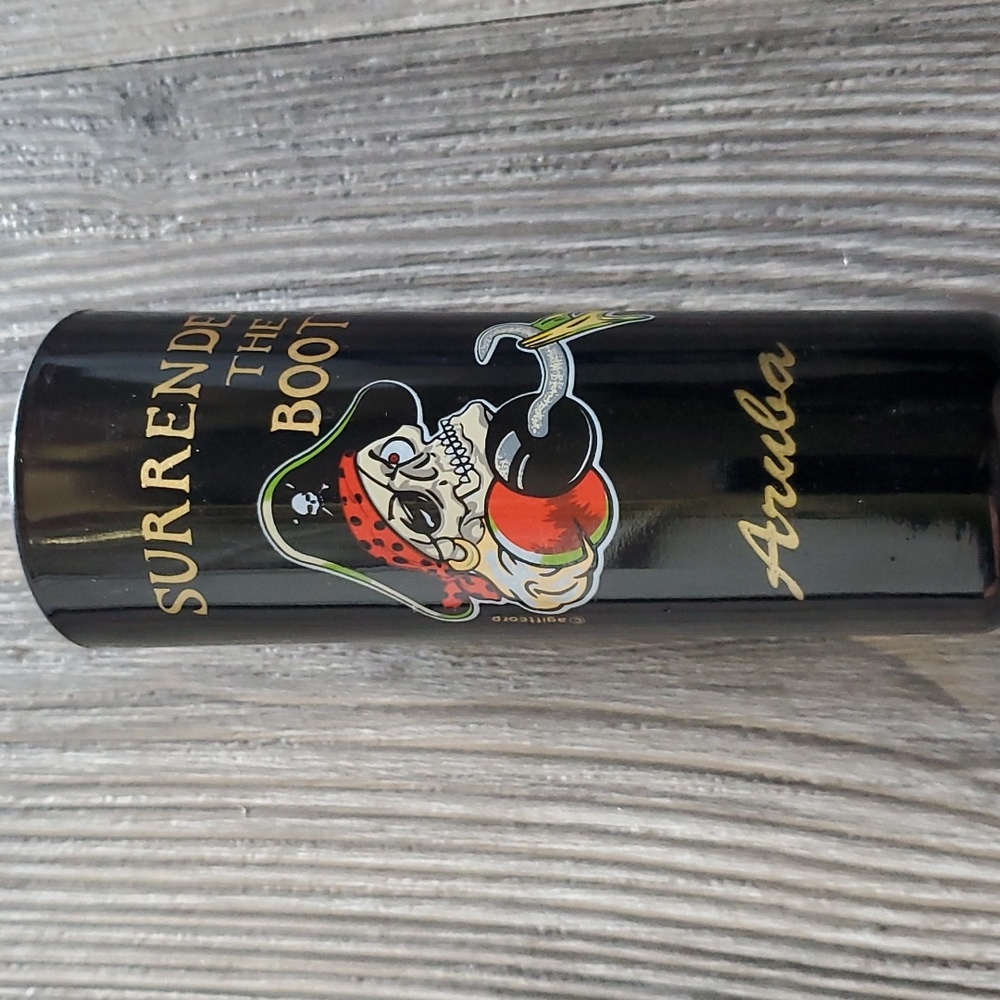 ARUBA SURRENDER THE BOOTY PIRATE TALL SHOT GLASS